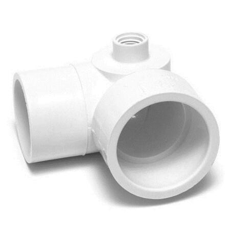 WATERWAY PLASTICS PVC 3-Way Street Elbow with 90 deg 1.5 x 1.5 in. Spigot x 0.37 in. FPT 411-4070